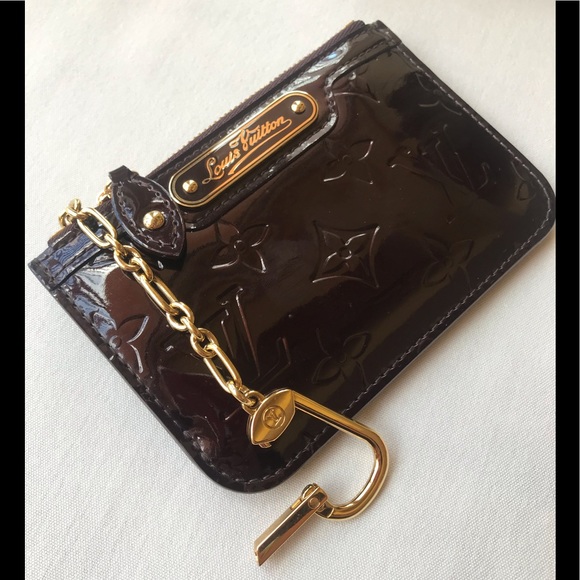 💯Authentic Louis Vuitton Vernis Amarante pochette cles key coin pouch 🥰 - Picture 14 of 16